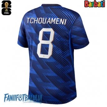 Franța Aurelien Tchouameni #8 Tricou Fotbal Replică Mondial 2026 Barbati Acasa